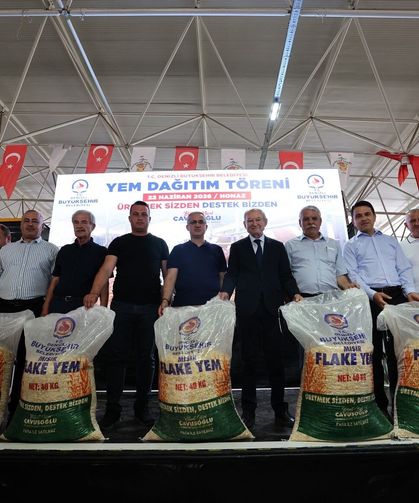 Denizli Büyükşehir 6 bin 317 yetiştiriciye yem desteği sağladı