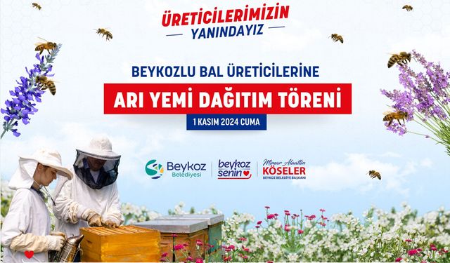 Beykoz Belediyesi'nden Arı Yemi Desteği