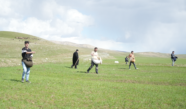 Traktör Giremedi, Köylü Seferber Oldu! İmeceyle Gübrelediler