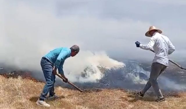 Yüksekova'da Tarım Arazisinde Yangın: Bin Balya Ot Kül Oldu