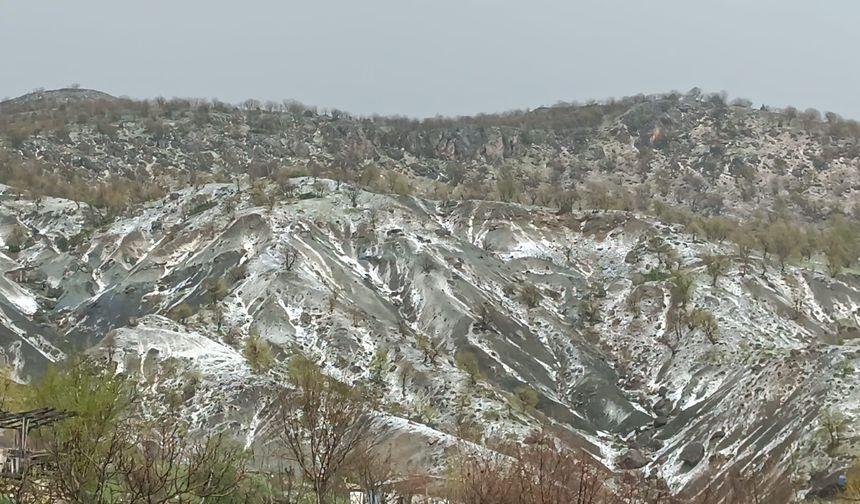 Elazığ'da Dolu Baskını: Arıcak Kısa Sürede Beyaza Büründü